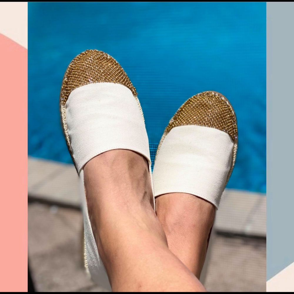 The White and Gold Espadrille